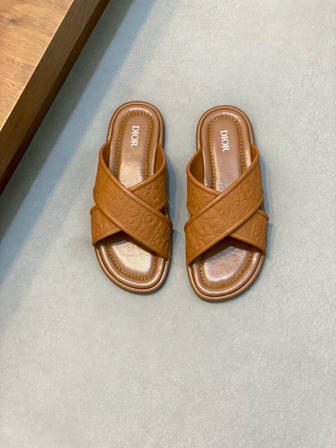 Cowhide Material Slippers