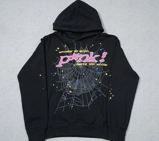 Classic Web Black & Pink Hoodie